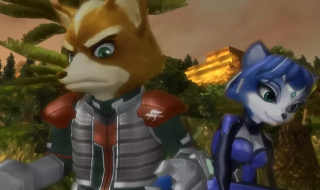 Fox McCloud with Krystal